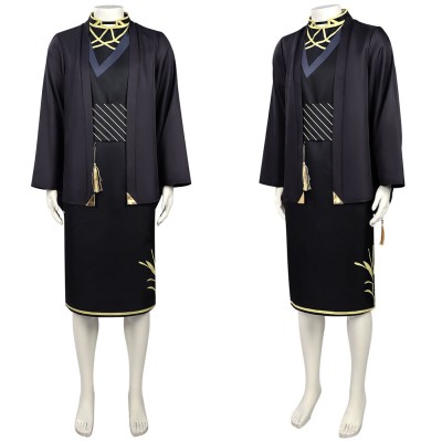 Shunkashuutou Daikousha: Haru no Mai Rosei Kantsubaki Black Cosplay Costume Halloween Carnival Outfit