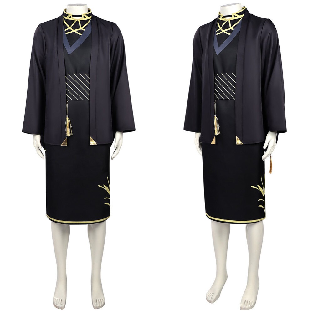 Shunkashuutou Daikousha: Haru no Mai Rosei Kantsubaki Black Cosplay Costume Halloween Carnival Outfit