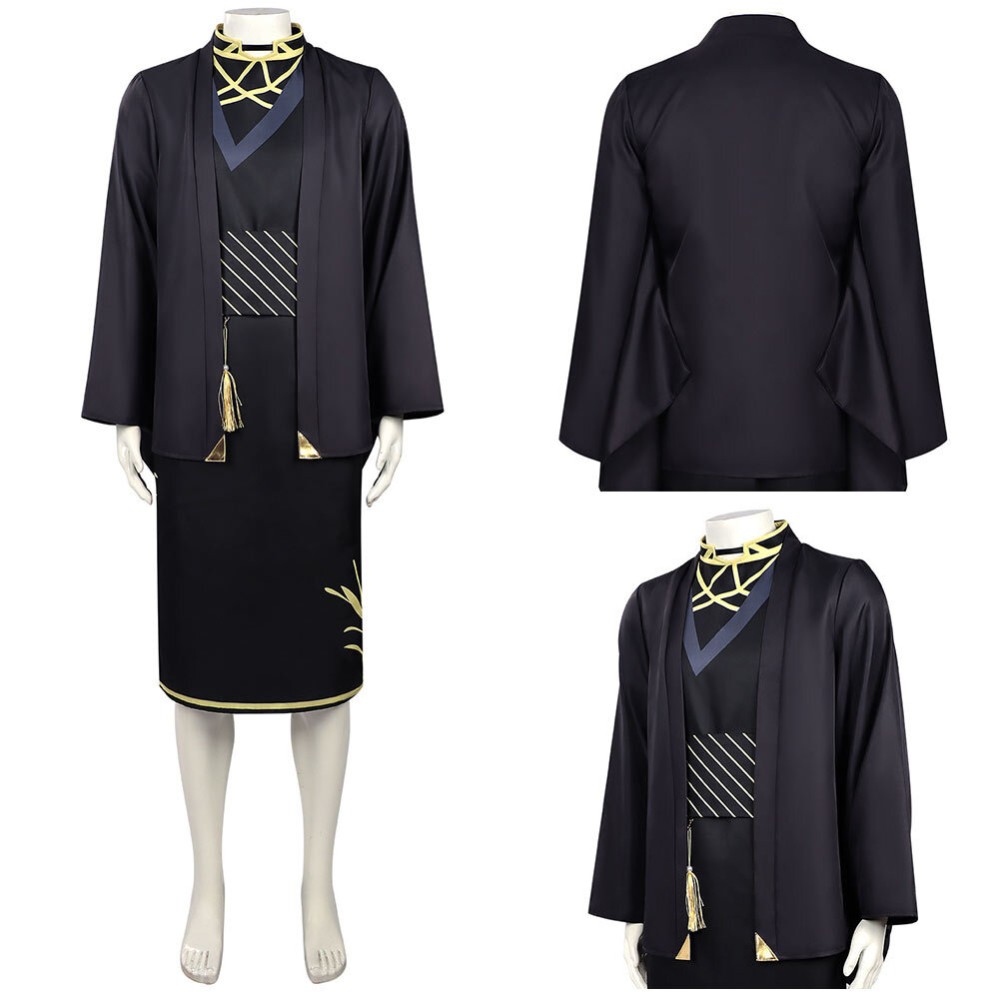 Shunkashuutou Daikousha: Haru no Mai Rosei Kantsubaki Black Cosplay Costume Halloween Carnival Outfit