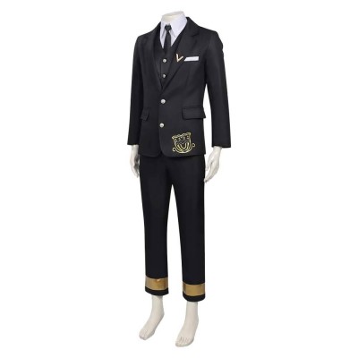 Shunkashuutou Daikousha: Haru no Mai Itecho Kangetsu Black Suit Cosplay Costume Halloween Carnival