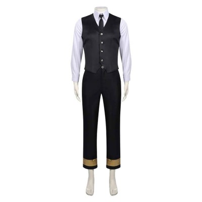 Shunkashuutou Daikousha: Haru no Mai Itecho Kangetsu Black Suit Cosplay Costume Halloween Carnival