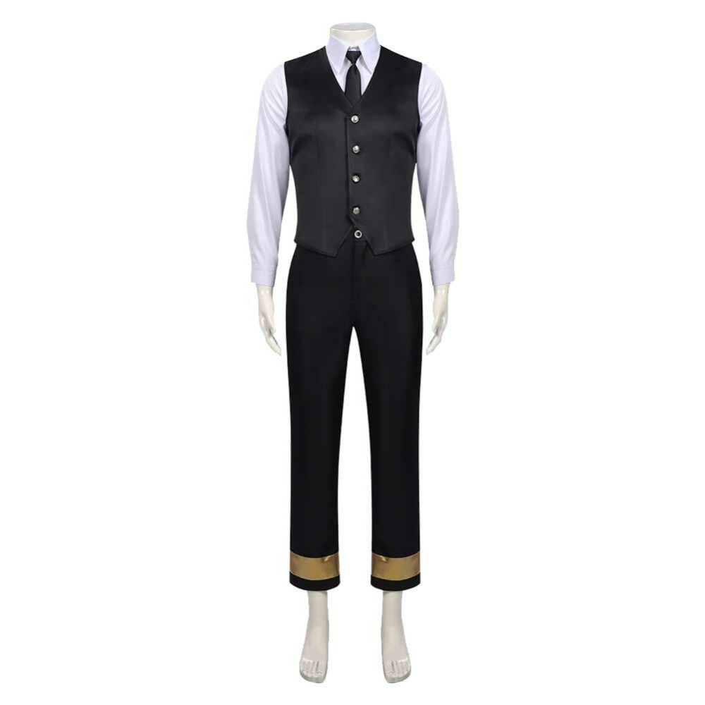 Shunkashuutou Daikousha: Haru no Mai Itecho Kangetsu Black Suit Cosplay Costume Halloween Carnival