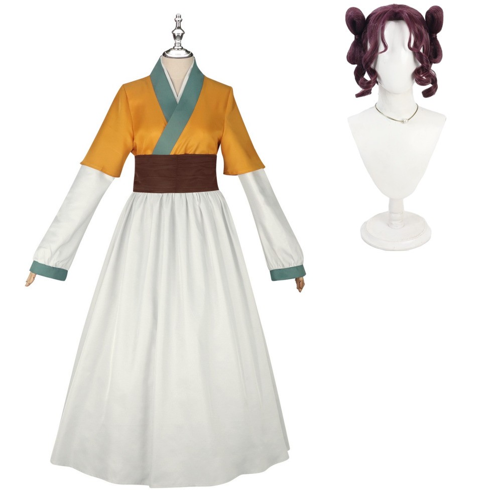Shisui Women Yellow Maid Dress Hanfu Party Cosplay Costume Halloween Carnival Outfit