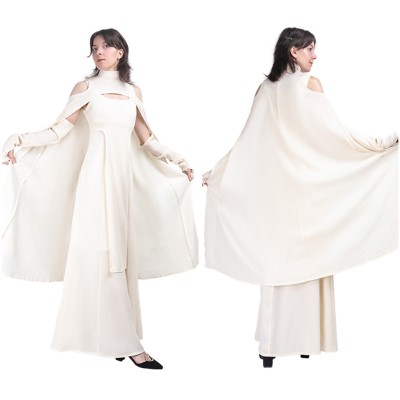 Sheltay Retrac Women White Dress Party Cosplay Costume Halloween Carnival