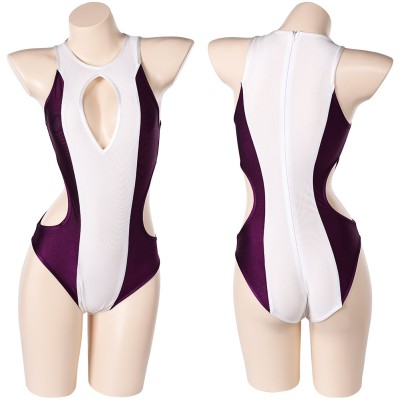 She-Hulk Jennifer Walte Femme Violet Maillot de Bain Une Pièce Costume Cosplay Halloween Carnaval Tenue