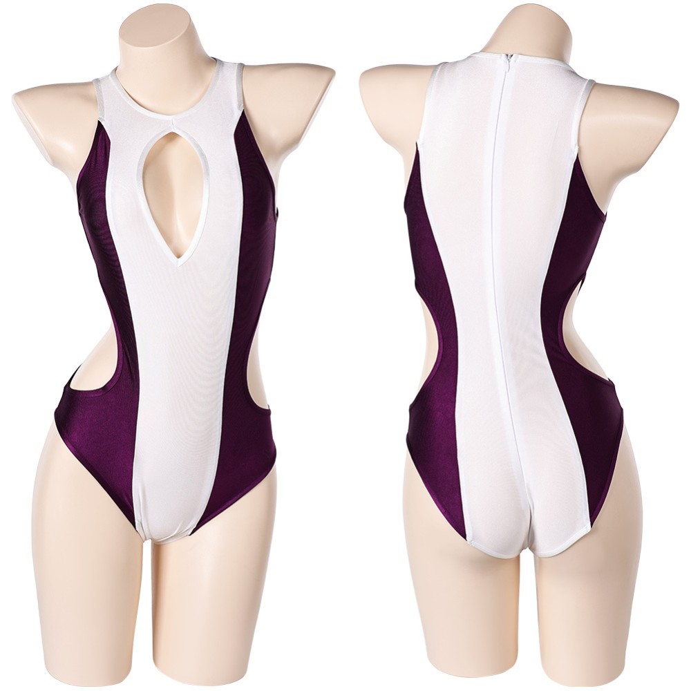 She-Hulk Jennifer Walte Femme Violet Maillot de Bain Une Pièce Costume Cosplay Halloween Carnaval Tenue