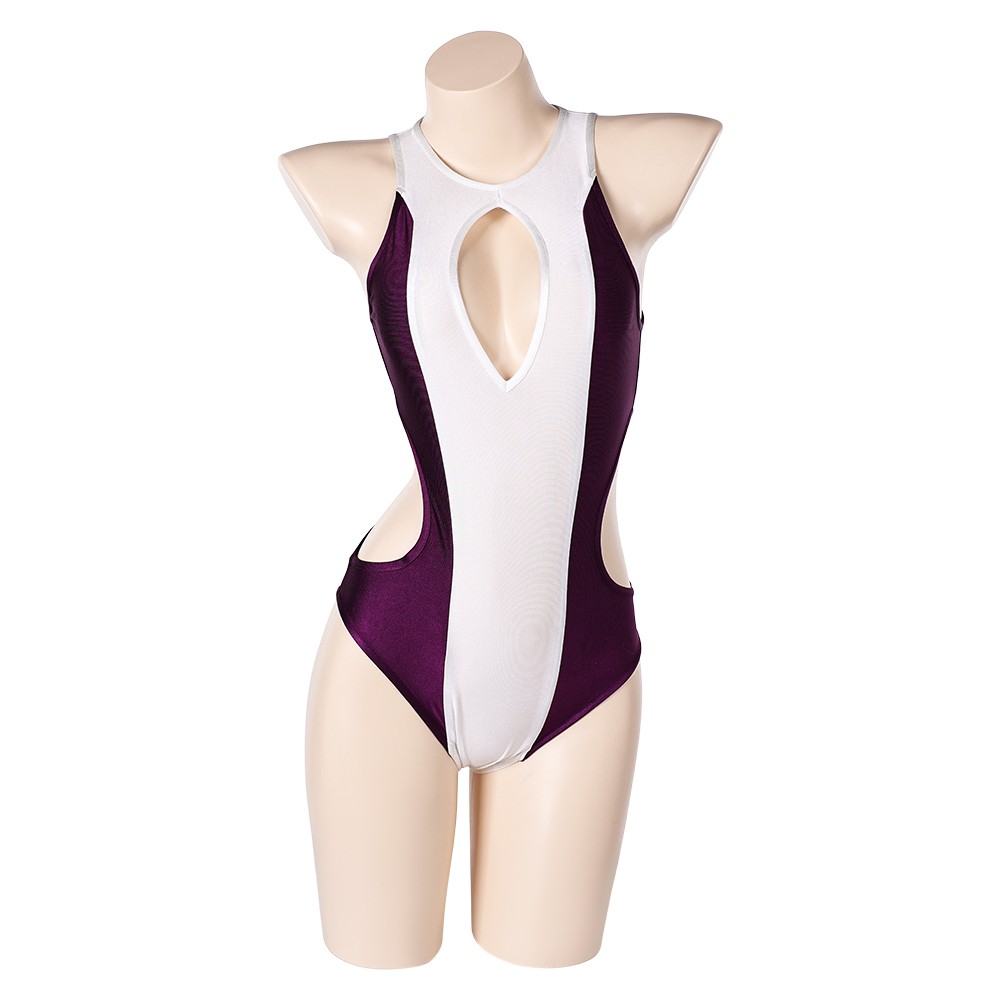 She-Hulk Jennifer Walte Femme Violet Maillot de Bain Une Pièce Costume Cosplay Halloween Carnaval Tenue