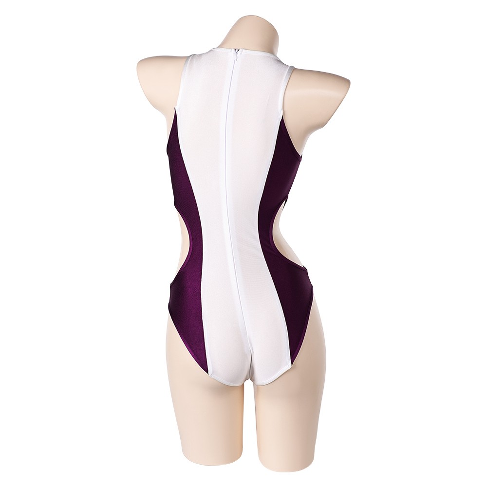 She-Hulk Jennifer Walte Femme Violet Maillot de Bain Une Pièce Costume Cosplay Halloween Carnaval Tenue