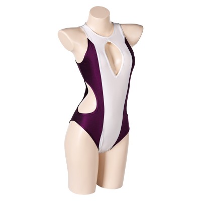 She-Hulk Jennifer Walte Femme Violet Maillot de Bain Une Pièce Costume Cosplay Halloween Carnaval Tenue