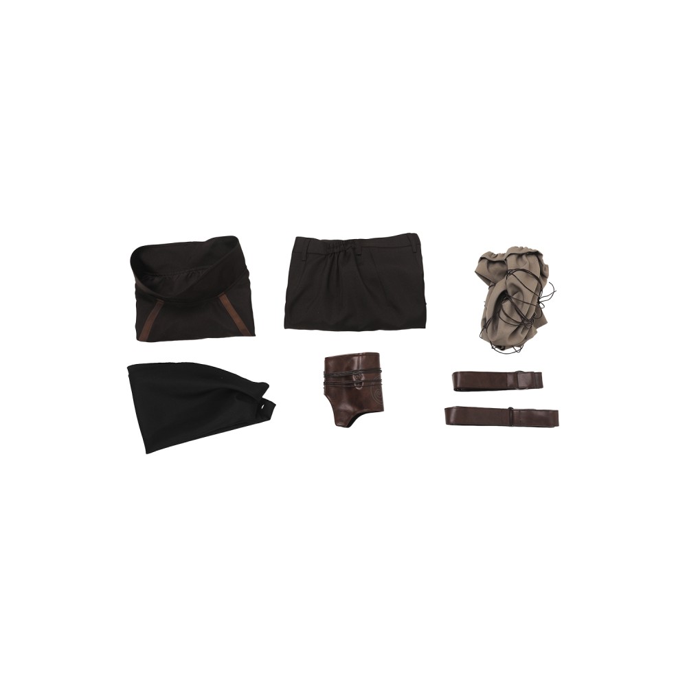 Senua's Saga: Hellblade II Ensemble Senua Marron Foncé Avec Cape Costume Cosplay Halloween Carnaval