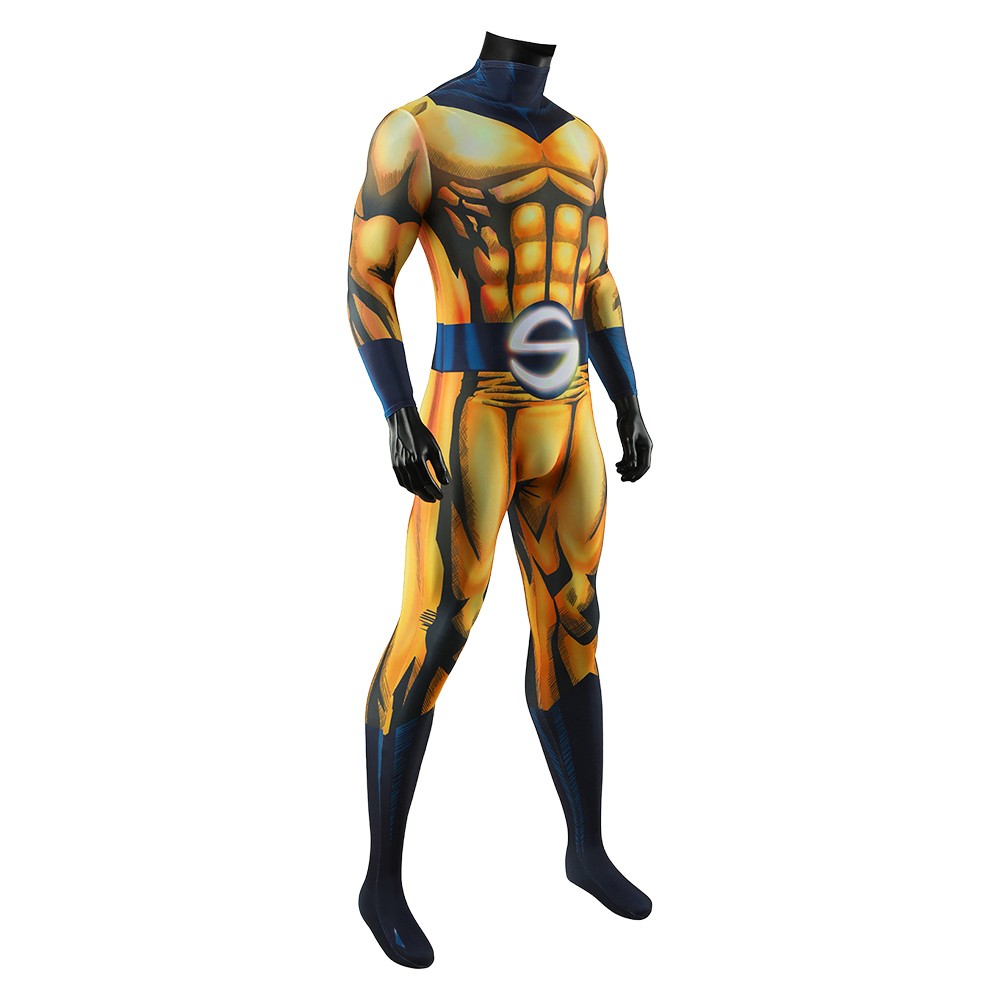 Sentry Men Yellow Jumpsuit Cosplay Costume Halloween Carnival Outfit