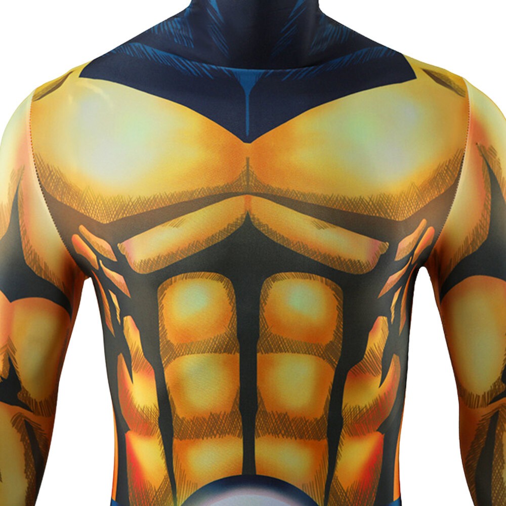 Sentry Men Yellow Jumpsuit Cosplay Costume Halloween Carnival Outfit
