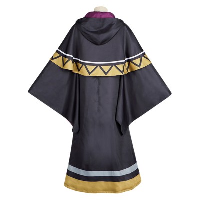 Secrets of The Silent Witch Monica Everett Black Robe Cloak Party Cosplay Costume Halloween Carnival