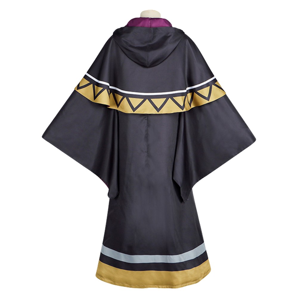 Secrets of The Silent Witch Monica Everett Black Robe Cloak Party Cosplay Costume Halloween Carnival