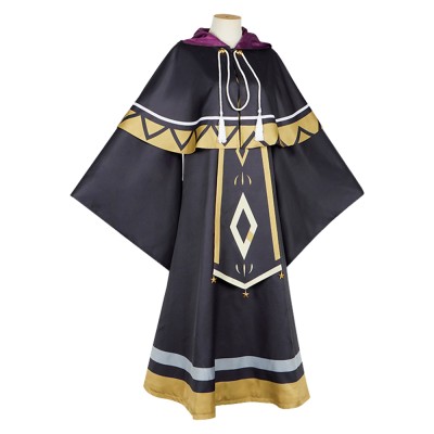 Secrets of The Silent Witch Monica Everett Black Robe Cloak Party Cosplay Costume Halloween Carnival