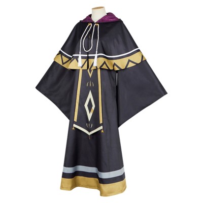 Secrets of The Silent Witch Monica Everett Black Robe Cloak Party Cosplay Costume Halloween Carnival