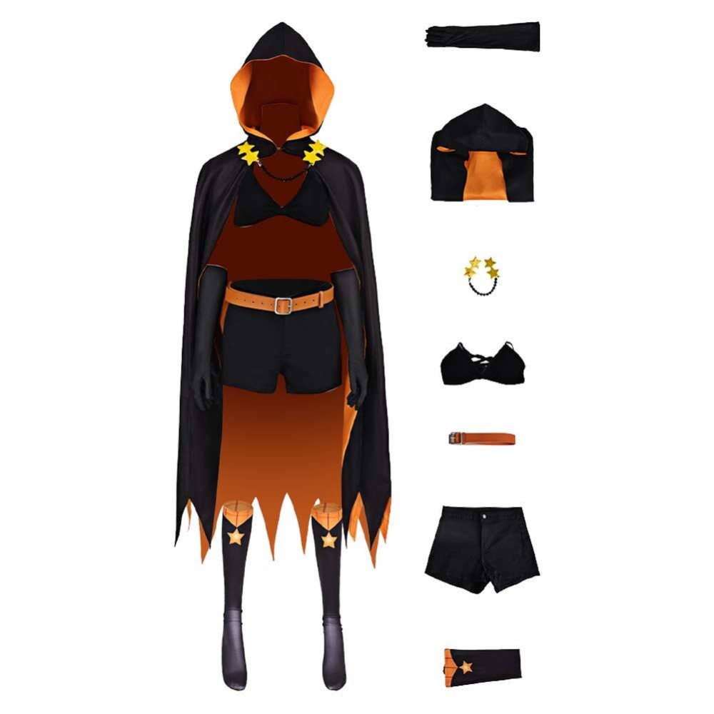 Costume de cosplay pour femmes Shaula noir de la saison 4, tenue de carnaval d'Halloween