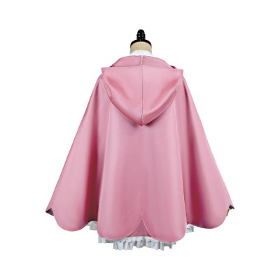 Season 4 Rem Women Pink with Cape Cosplay Costume Halloween Carnival Outfit