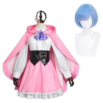 Season 4 Rem Pink Cosplay Costume Halloween Carnival Outfit