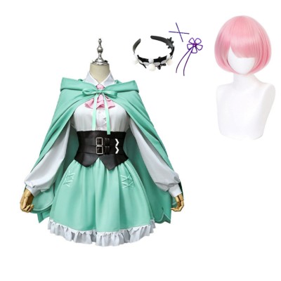 Costume de cosplay pour femmes Ram de la saison 4, vert avec cape, tenue de carnaval d'Halloween