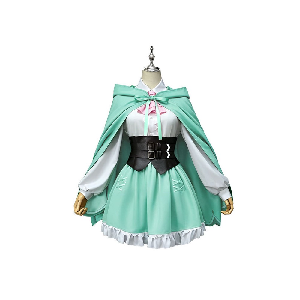Costume de cosplay pour femmes Ram de la saison 4, vert avec cape, tenue de carnaval d'Halloween