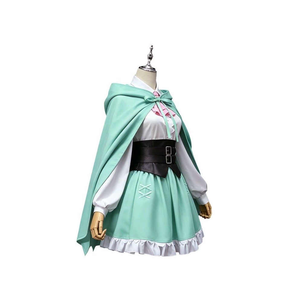 Costume de cosplay pour femmes Ram de la saison 4, vert avec cape, tenue de carnaval d'Halloween