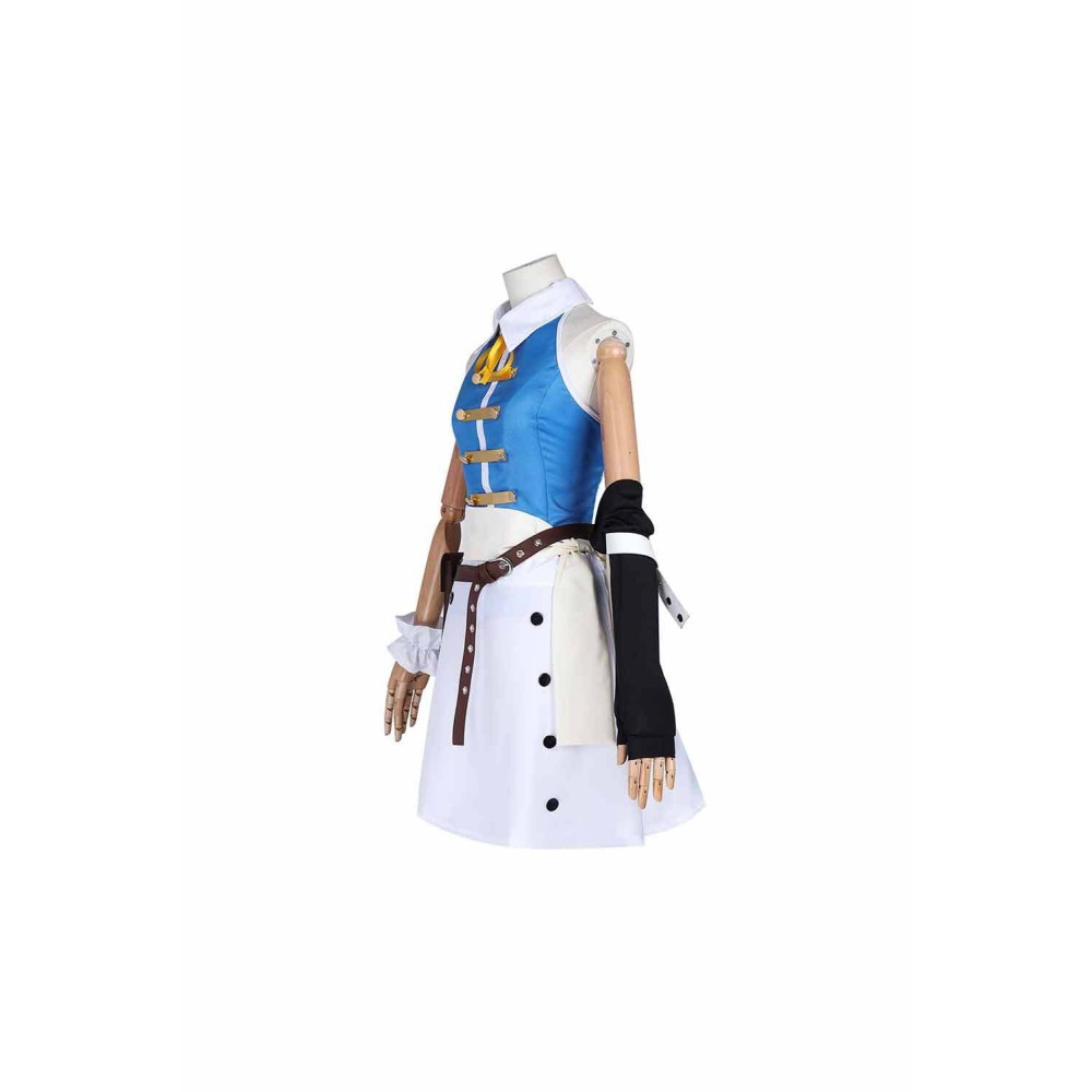 Lucy Heartfilia Women Blue Dress Wig Shoes Full Set Suit Cosplay Costume Halloween Carnival Outfit