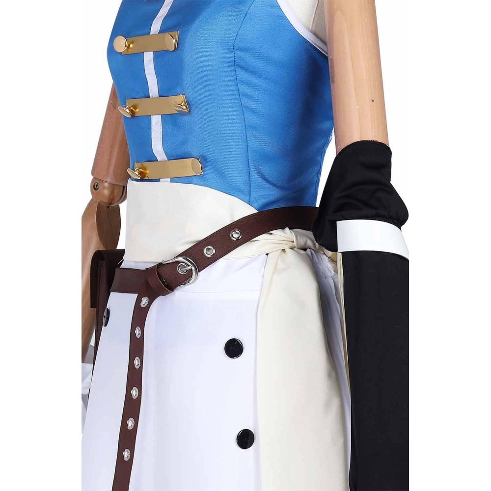 Lucy Heartfilia Women Blue Dress Wig Shoes Full Set Suit Cosplay Costume Halloween Carnival Outfit