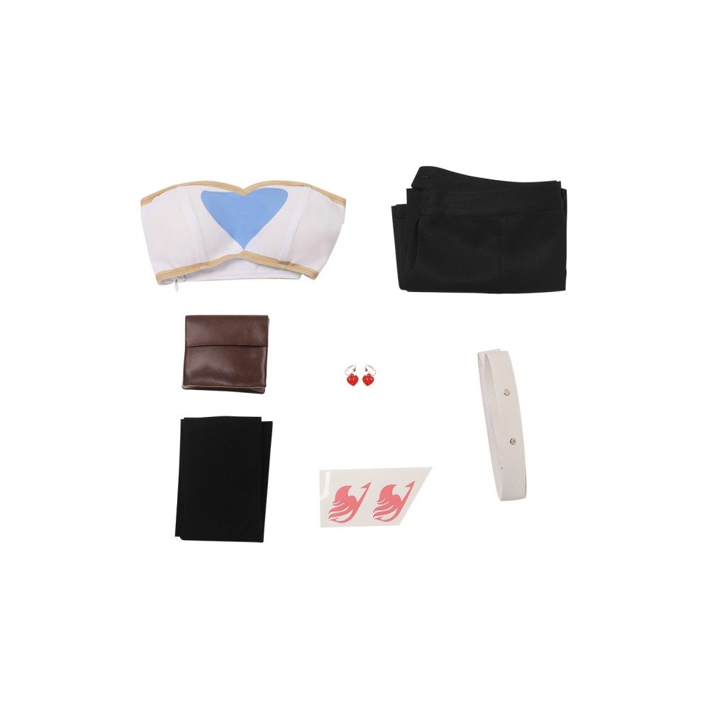 Saison 3 Lucy Heartfilia Ensemble de Haut et Pantalon Blue Love Costume Cosplay Tenue de Carnaval Halloween