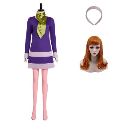 Scooby Doo Where Are You Daphne Blake Skirt Dress Festival Cosplay Costume Halloween Carnival Outfit
