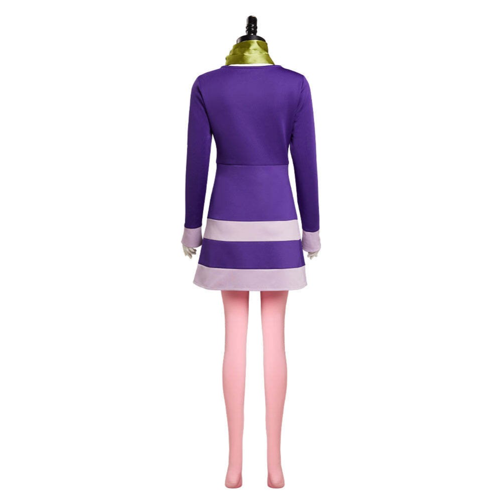Scooby Doo Où Es-Tu Robe Jupe Daphne Blake Costume de Cosplay Festival Halloween Carnaval