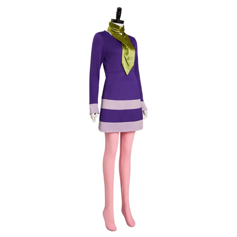Scooby Doo Où Es-Tu Robe Jupe Daphne Blake Costume de Cosplay Festival Halloween Carnaval