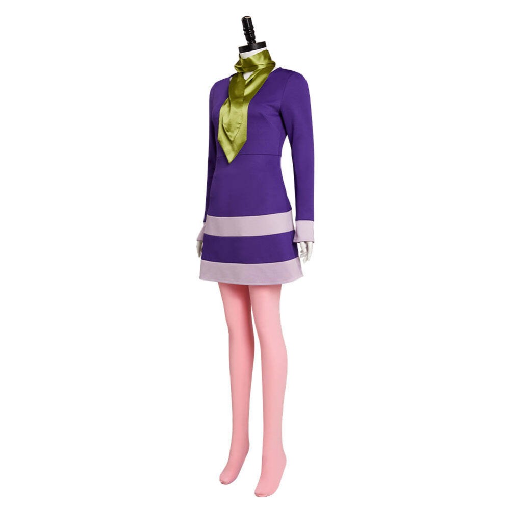 Scooby Doo Où Es-Tu Robe Jupe Daphne Blake Costume de Cosplay Festival Halloween Carnaval