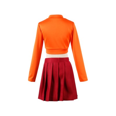 Scooby-Doo Velma Women Top Skirt Set Suit Cosplay Costume Halloween Carnival Outfit