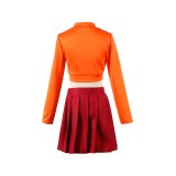 Scooby-Doo Velma Women Top Skirt Set Suit Cosplay Costume Halloween Carnival Outfit