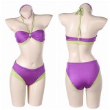 Scooby-Doo Daphne Purple 2Pcs Swimsuit Cosplay Costume Halloween Carnival Outfit