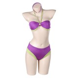 Scooby-Doo Daphne Purple 2Pcs Swimsuit Cosplay Costume Halloween Carnival Outfit