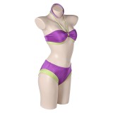 Scooby-Doo Daphne Purple 2Pcs Swimsuit Cosplay Costume Halloween Carnival Outfit