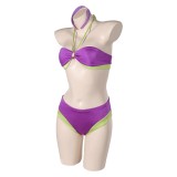 Scooby-Doo Daphne Purple 2Pcs Swimsuit Cosplay Costume Halloween Carnival Outfit