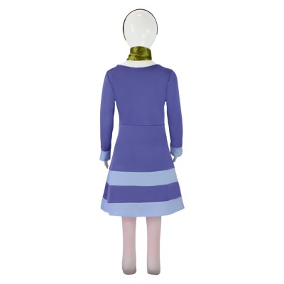 Scooby-Doo Daphne Kids Chidren Blue Dress Cosplay Costume Halloween Carnival Outfit