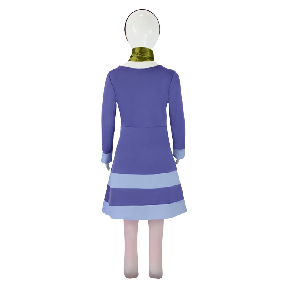 Scooby-Doo Daphne Kids Chidren Blue Dress Cosplay Costume Halloween Carnival Outfit