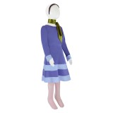 Scooby-Doo Daphne Kids Chidren Blue Dress Cosplay Costume Halloween Carnival Outfit
