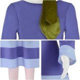 Scooby-Doo Daphne Kids Chidren Blue Dress Cosplay Costume Halloween Carnival Outfit
