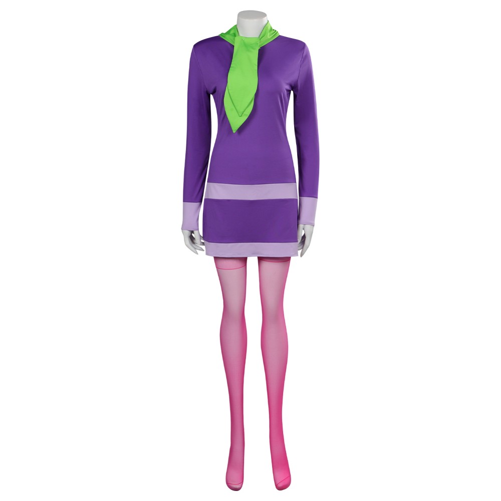 Scooby-Doo Daphne Blake Purple Suit Cosplay Costume Halloween Carnival Outfit