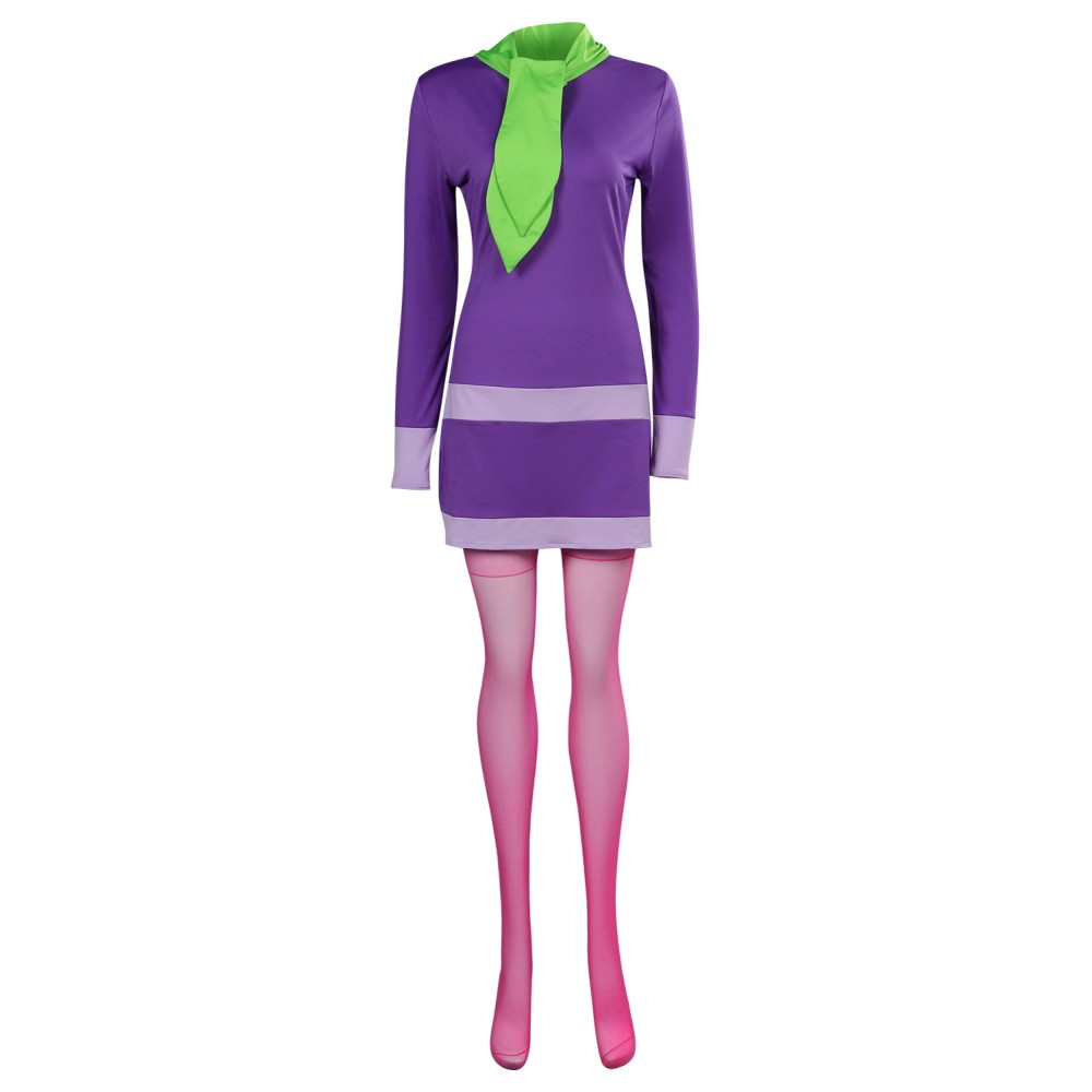 Scooby-Doo Daphne Blake Purple Suit Cosplay Costume Halloween Carnival Outfit