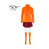 Scooby-Doo 2：Monsters Unleashed Velma Suit Cosplay Costume Halloween Carnival Outfit