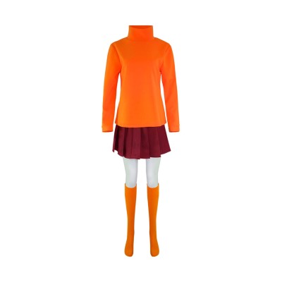 Scooby-Doo 2：Monsters Unleashed Velma Suit Cosplay Costume Halloween Carnival Outfit
