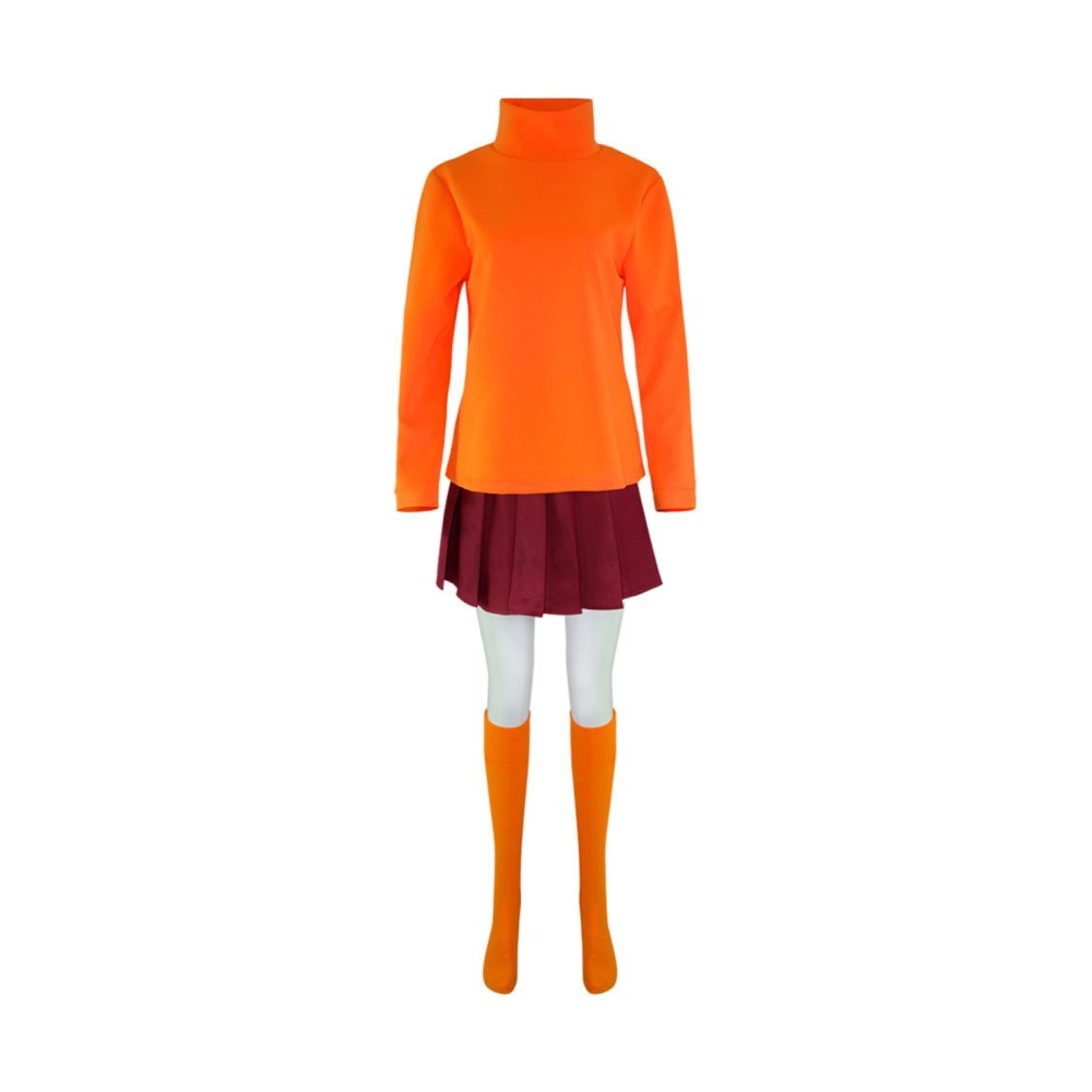Scooby-Doo 2：Monsters Unleashed Velma Suit Cosplay Costume Halloween Carnival Outfit