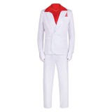 Scarface Al Pacino Men White Suit Party Cosplay Costume Halloween Carnival