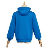 Sakamoto Days Shin Asakura Blue Hoodie Cosplay Costume Halloween Carnival Outfit